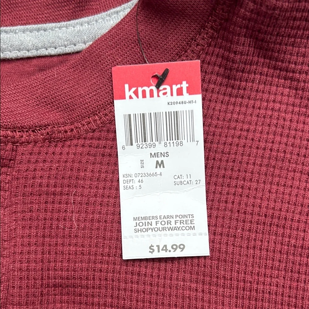 Northwest Territory Burgundy Long Sleeve Waffle Henley Shirt - Picture 2 of 3